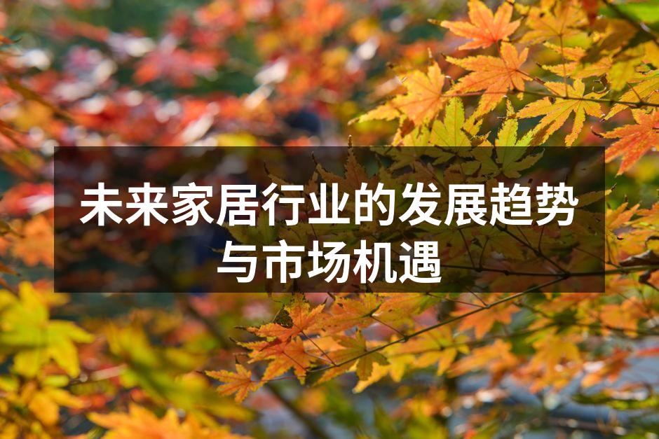未来家居行业的发展趋势与市场机遇